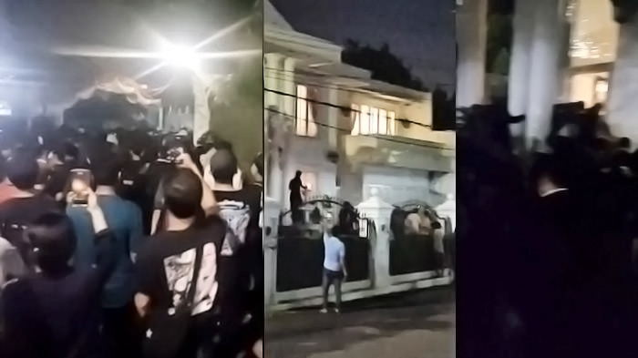 Kini Giliran Rumah Uya Kuya di Pondok Bambu Dijarah dan Dibakar Massa